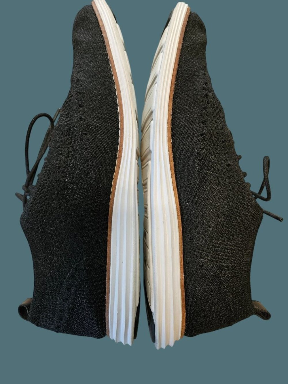 Cole Haan Original Grand Stitchlite Wingtip Oxford Black Knit Women Size 10B